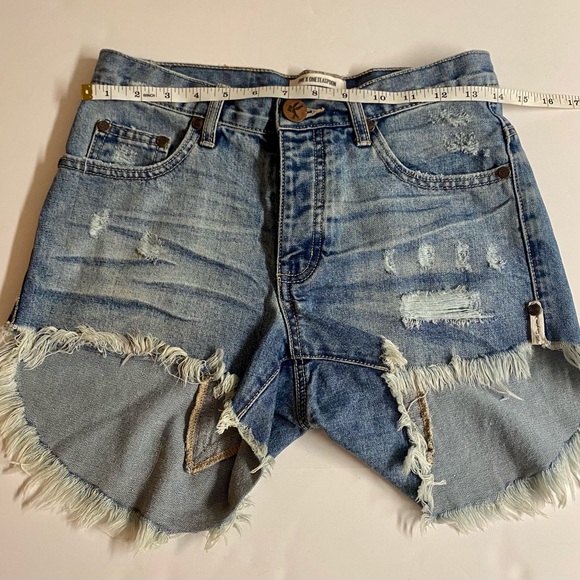 OneTeaspoon Juliettes high waist Coastal Cowgirl curved hem.Size 26 - Picture 12 of 15